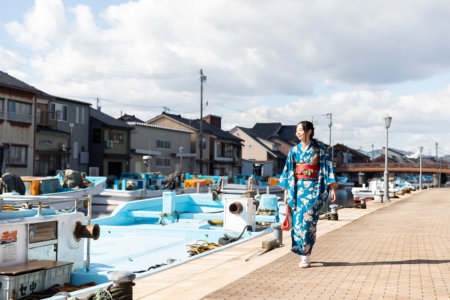 【富山観光】着物レンタル＆町家カフェ・射水市の内川でぶらり散歩
