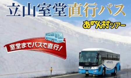 立山室堂直行バス雪の大谷と雪原観光（日帰りバスツアー）